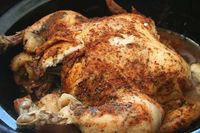 How to cook a whole chicken in the slow cooker.